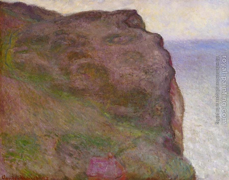 Claude Oscar Monet : Cliff at Petit Ailly in Grey Weather